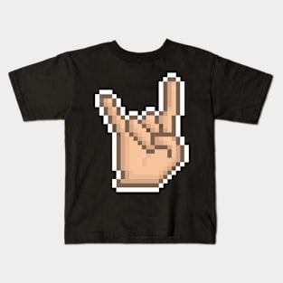 Metal Emote Pixel Art Kids T-Shirt